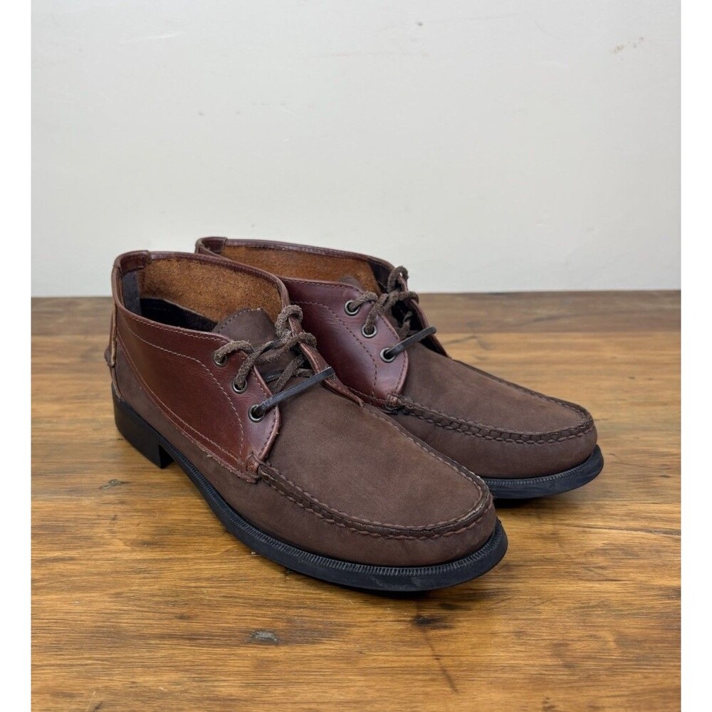 Vtg Sebago Campsides Leather Suede Chukka Boots Womens Size 10.5 Gorpcore Moc